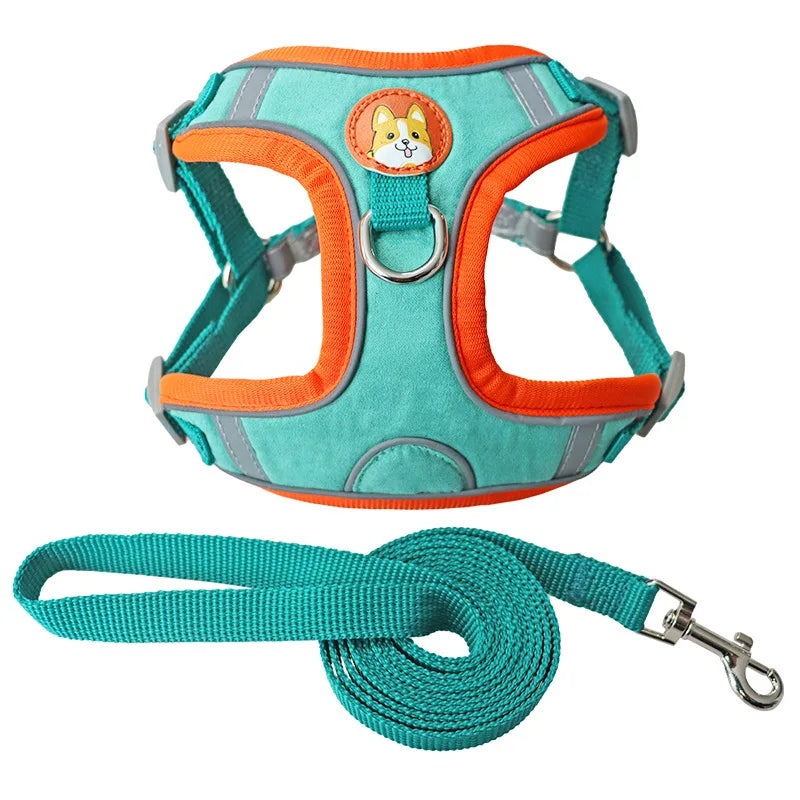 No-Pull Harness and Leash Set - Reflective Vest for Small Dogs