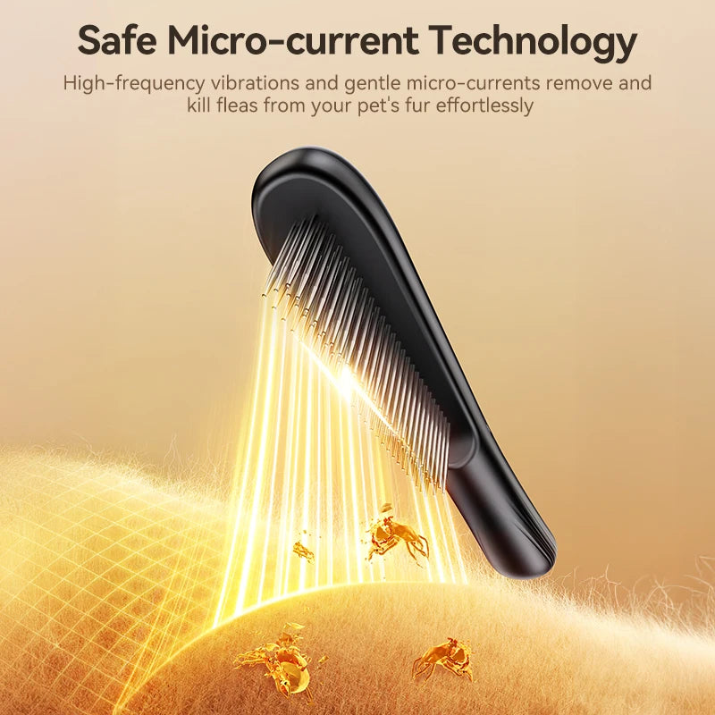 Electric Flea Comb - Waterproof Anti-Lice Removal Brush for Dogs & Cats