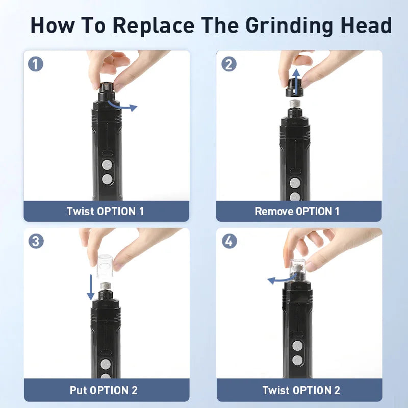 Stainless Steel Pet Nail Grinder Head - Replacement Head for P3 Electric Nail Clippers