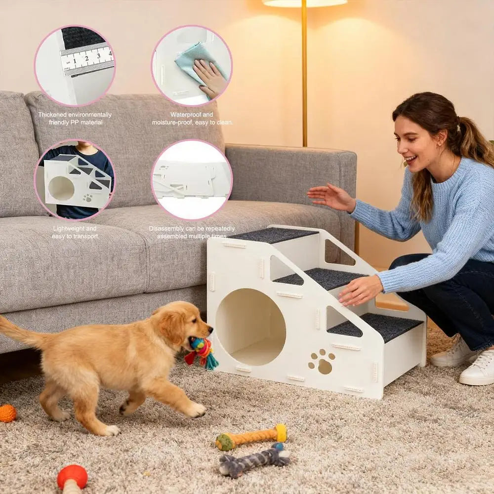 Portable Pet Steps for Beds & Sofas