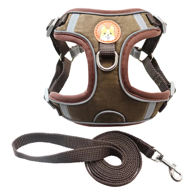 No-Pull Harness and Leash Set - Reflective Vest for Small Dogs