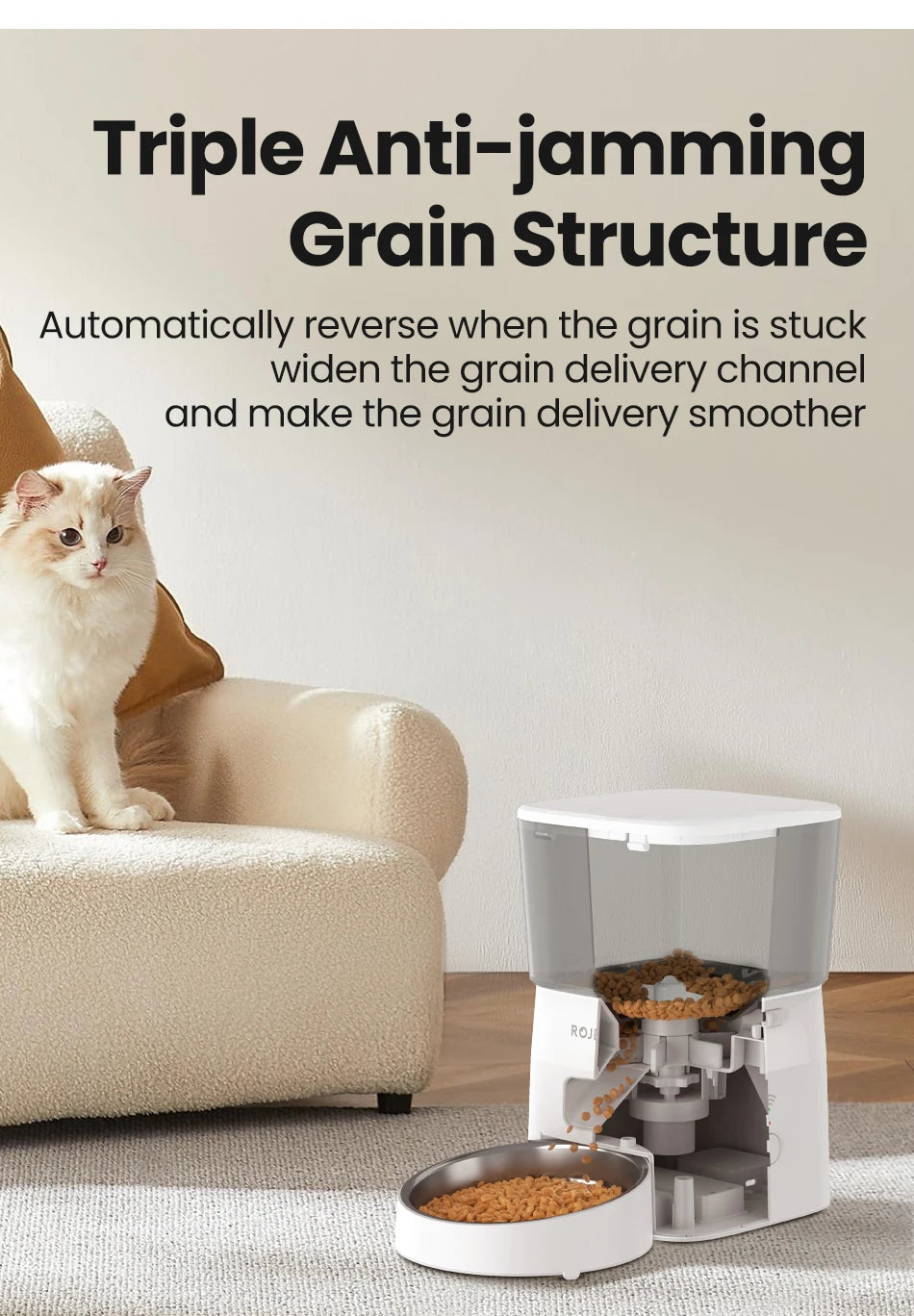 Adjustable Height Elevated Holder for Automatic Pet Feeders