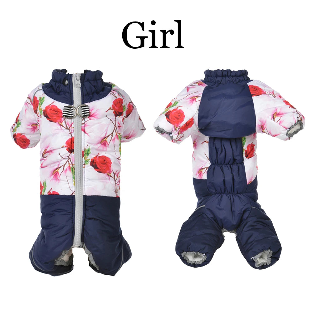 Waterproof Fleece Jumpsuit for Small Dogs