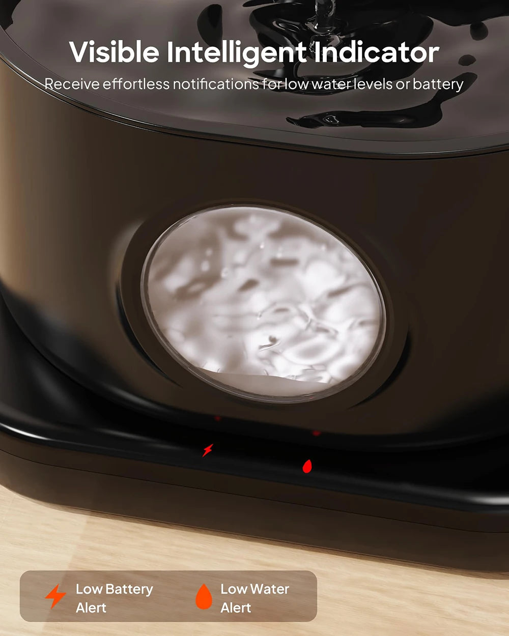 Wireless Pet Water Fountain with Filtration - 2.8L Silent Rechargeable Dispenser