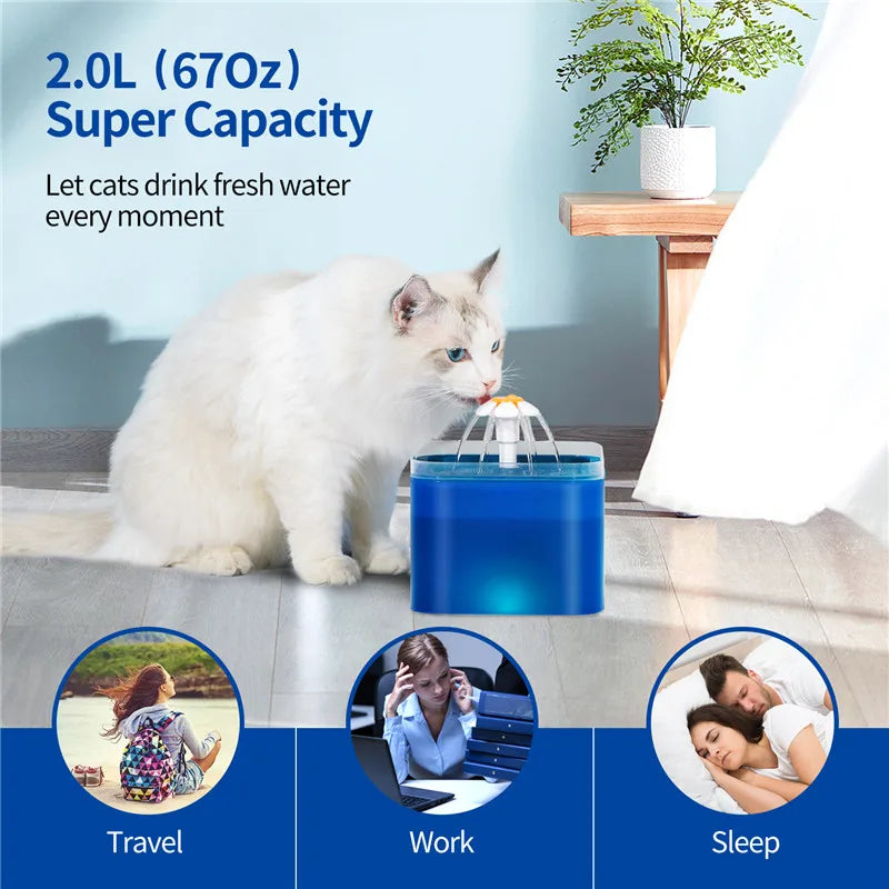 Smart WiFi Pet Feeder and Water Fountain Combo - 3.5L Food + 2L Water