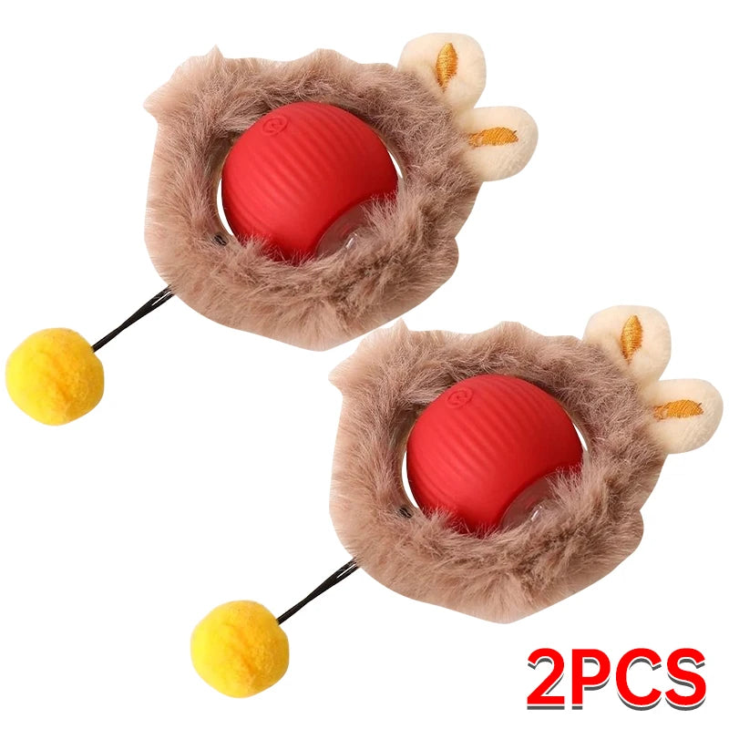 : Interactive Cat Toy Ball | Relieve Boredom | Plush Teasing Cat Ball - Smarter Pet Care