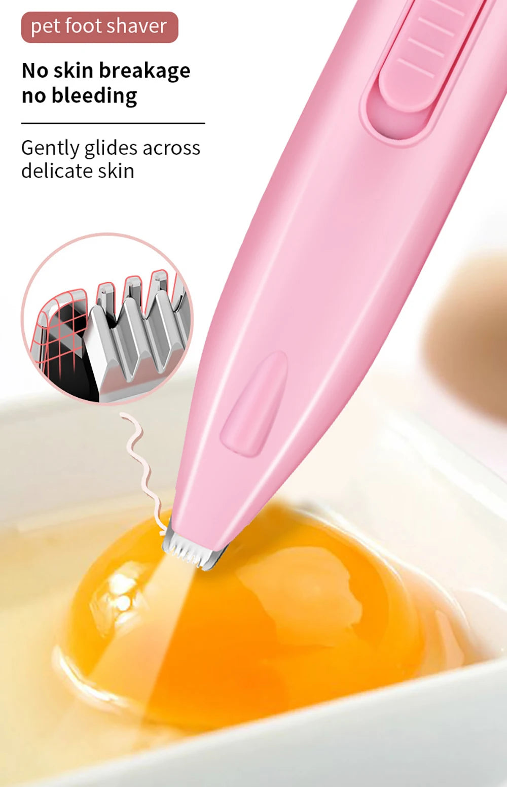 Wireless Electric Pet Nail Grinder with LED Light - USB Rechargeable Silent Trimmer