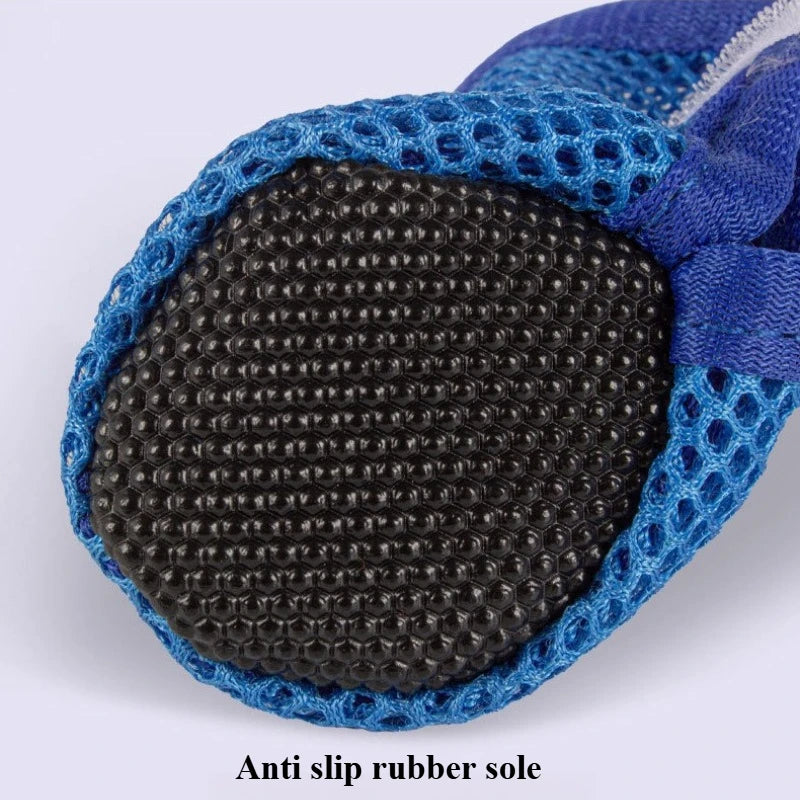Summer Dog Shoes - Breathable Anti-Slip Outdoor Boots Set of 4