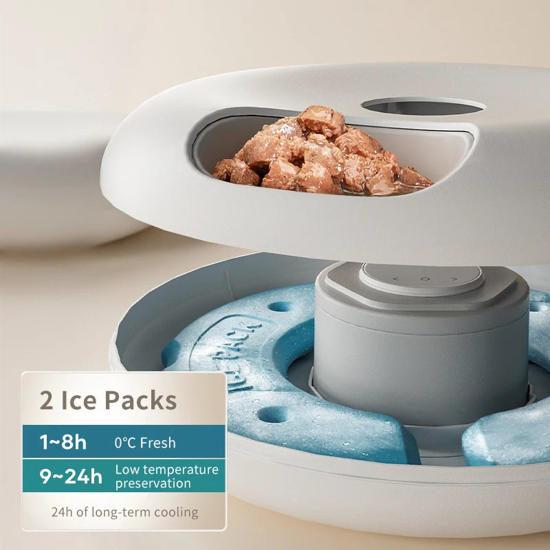 6-Meal Automatic Pet Feeder - Smart Food Dispenser for Wet & Dry Food