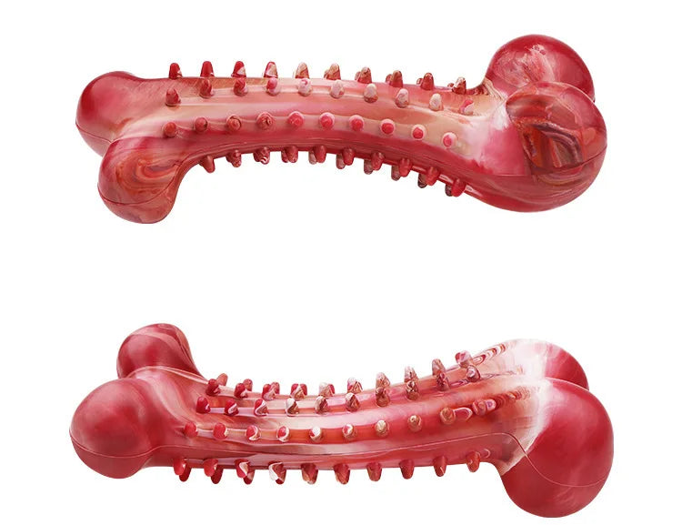 Ultra-Tough Chew Toys for Large Dogs - Beef Flavored Dental Cleaning Bones