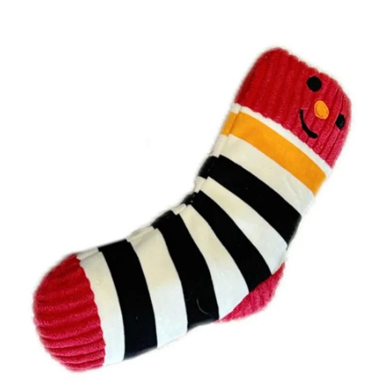 Plush Squeaky Sock Dog Toy with Sniff & Hide Feature