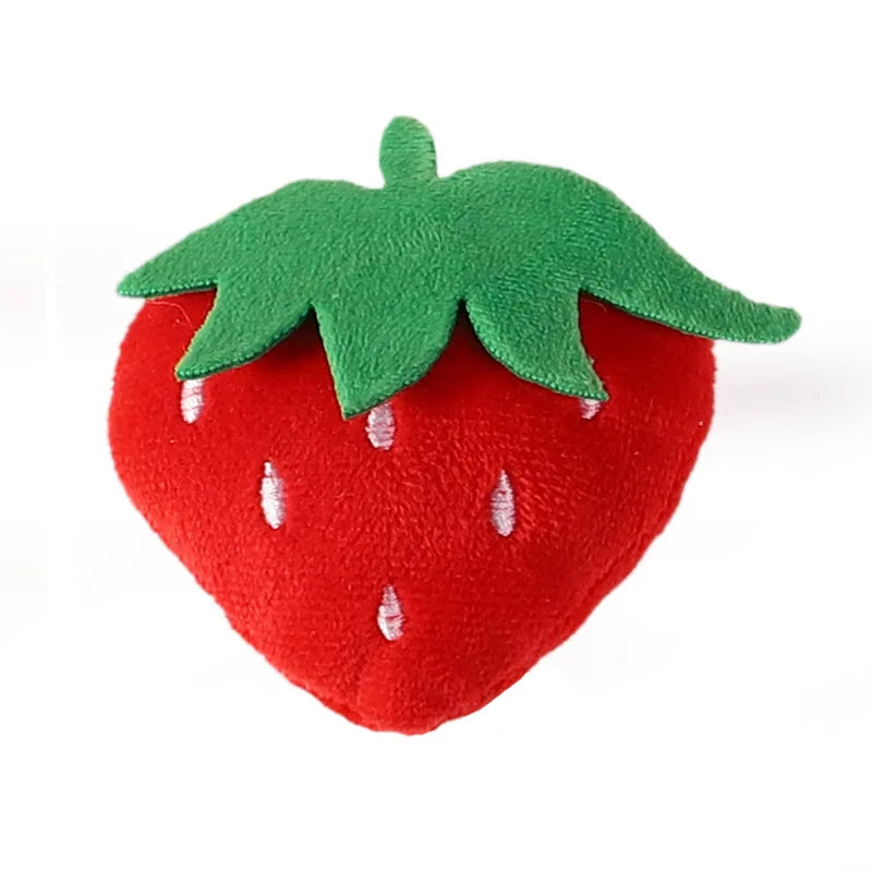 Jouet pour chat en peluche en forme de fruit avec herbe à chat