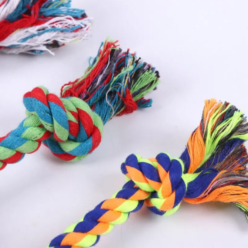 Cotton Rope Knot Dog Toy - Dental Health Chew Toy for All Dog Sizes