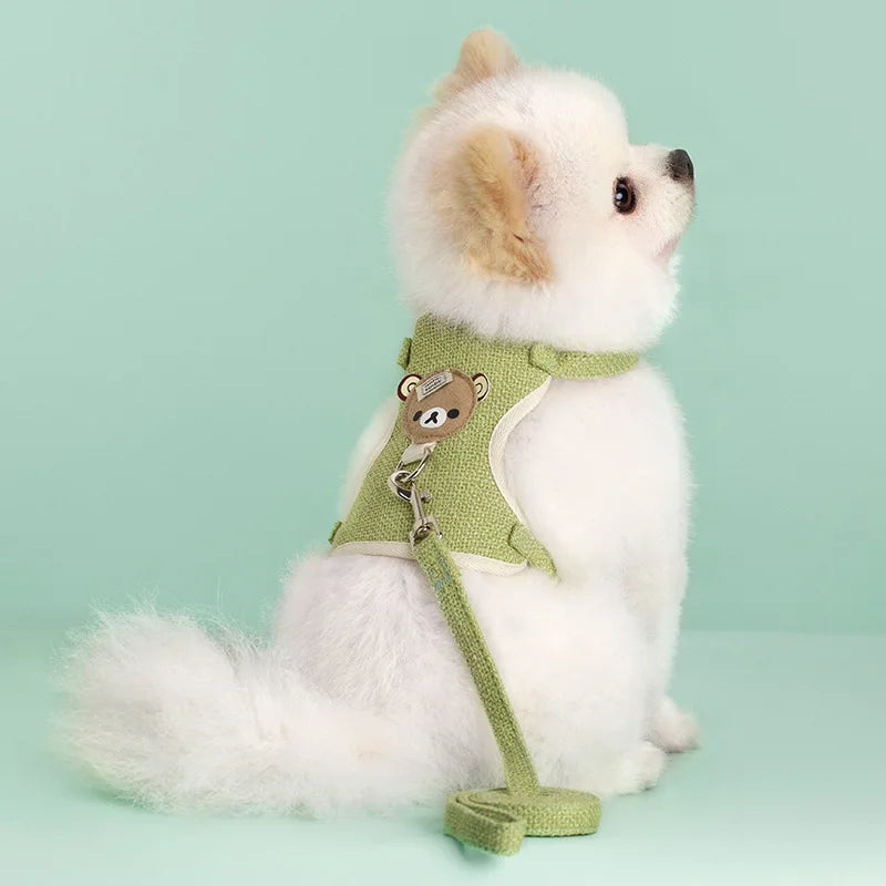 Adjustable Pet Harness and Leash Set - Comfortable Vest for Dogs and Cats