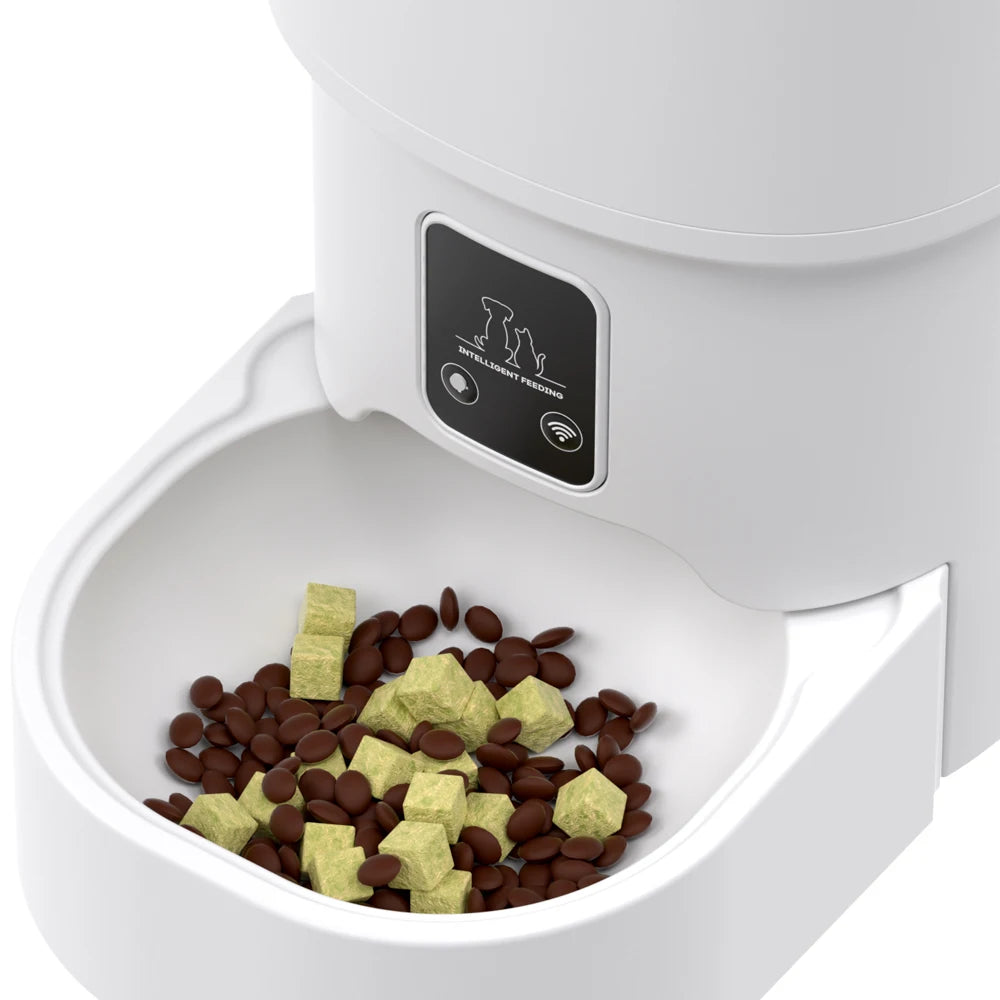 4L Smart WiFi Pet Feeder with Button Control - Intelligent Automatic Food Dispenser for Cats & Dogs