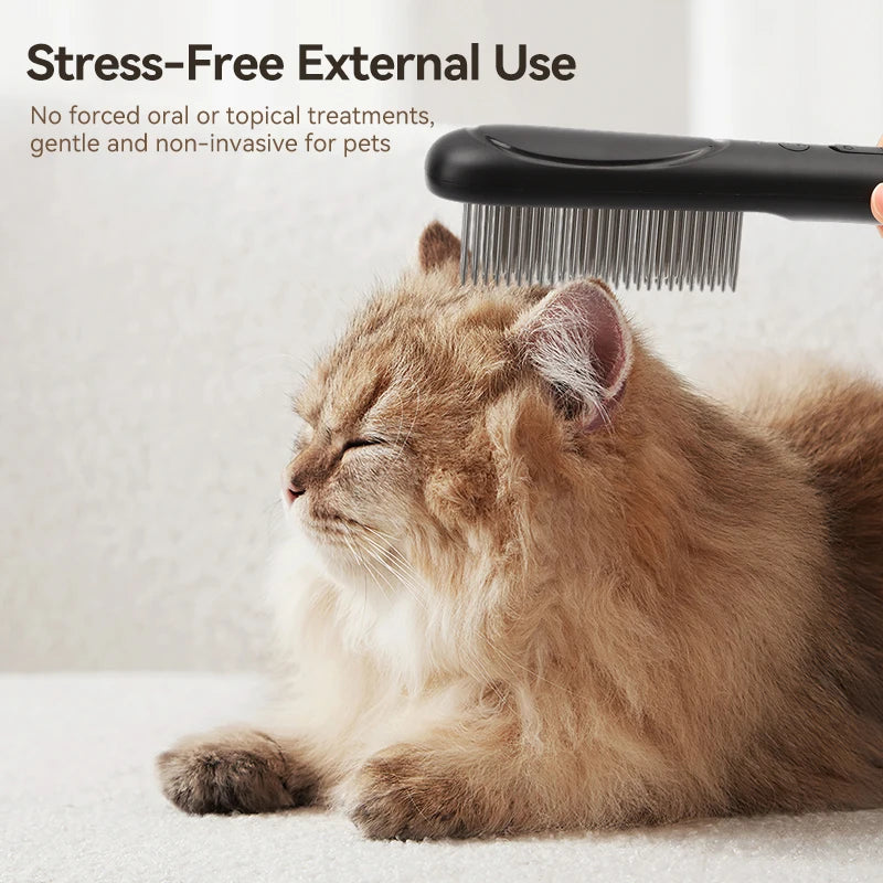 Electric Flea Comb - Waterproof Anti-Lice Removal Brush for Dogs & Cats