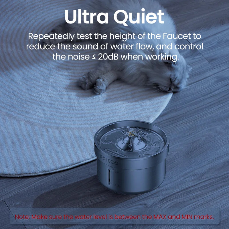 Stainless Steel Pet Water Fountain - Rechargeable Automatic Drinking Fountain for Dogs & Cats