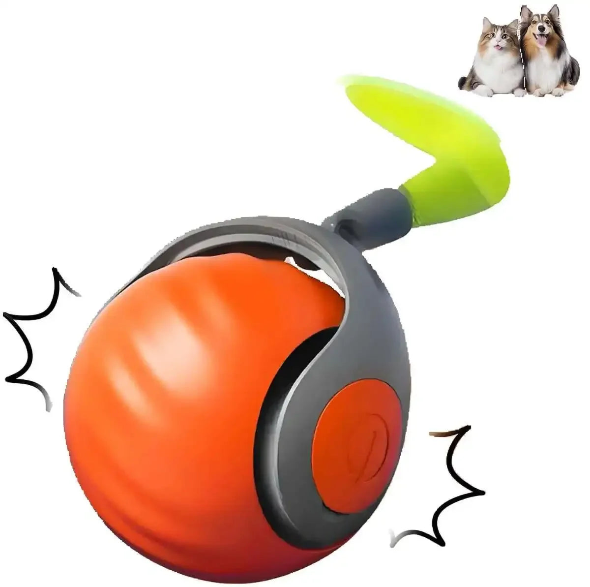 Smart Touch & Motion Activated Rolling Ball Toy for Cats & Dogs
