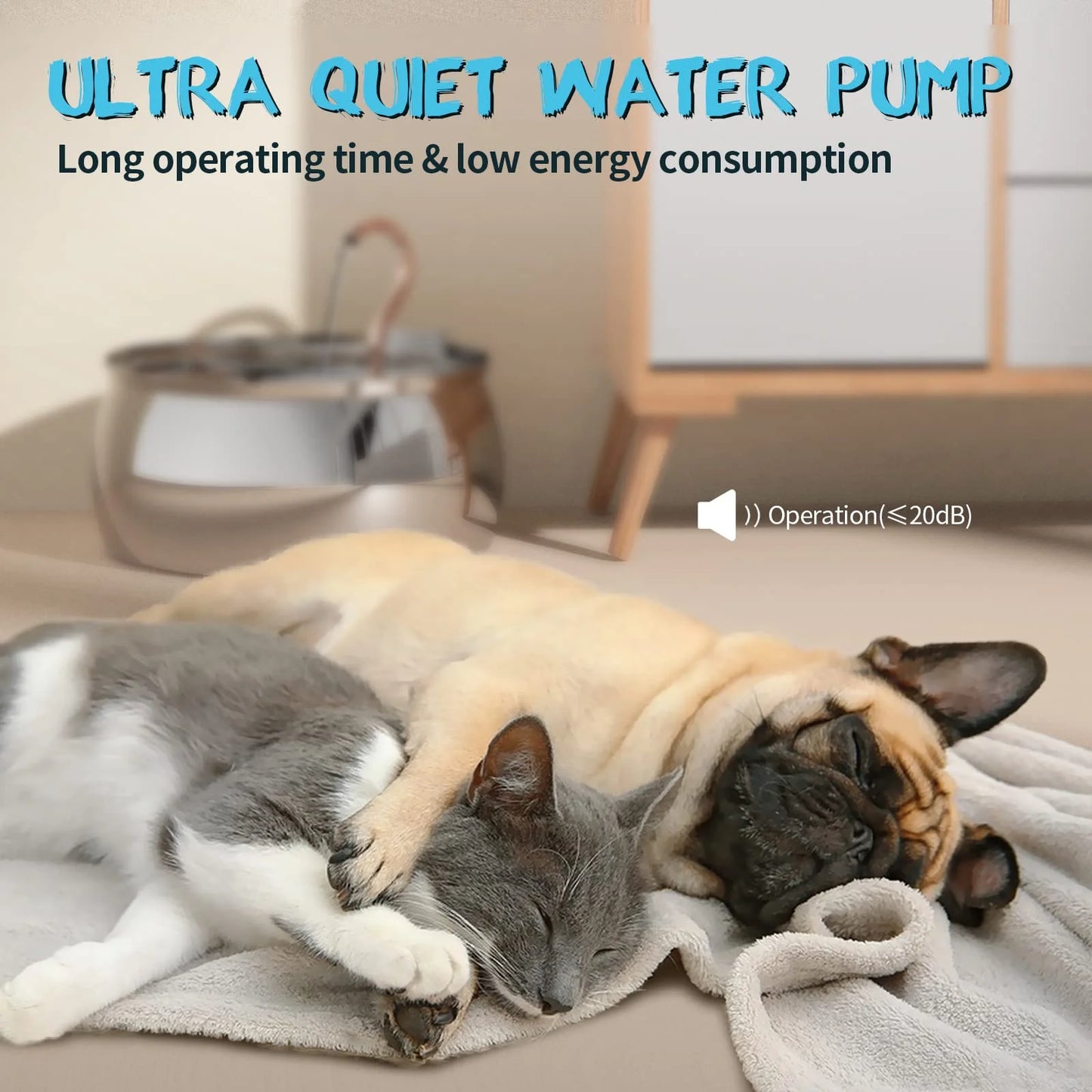 4L Stainless Steel Pet Water Fountain with Window - Silent Automatic Water Dispenser for Cats & Dogs