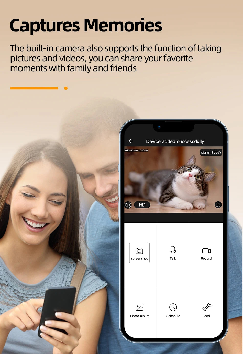 Automatic Cat Feeder with HD Camera and Smart Voice Recording
