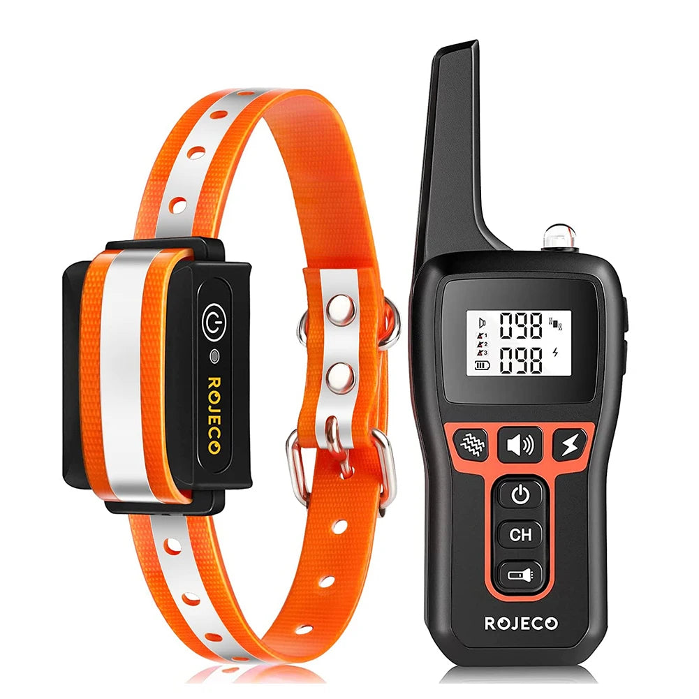 Remote Dog Training Collar - 1000m Range Rechargeable Bark Control System