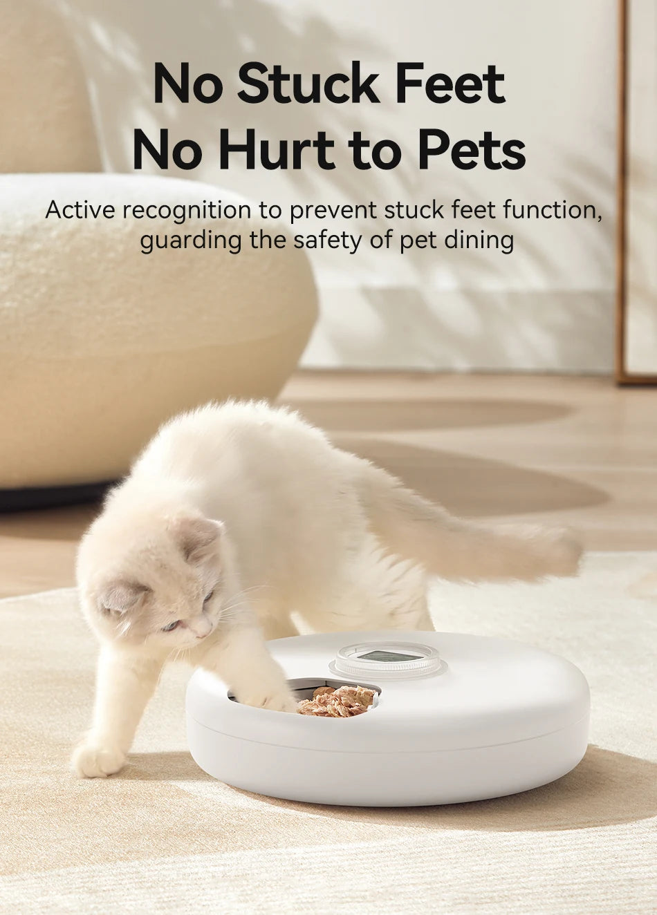 Wireless Automatic Pet Feeder with 6-Meal Capacity and Smart LED Touch Control