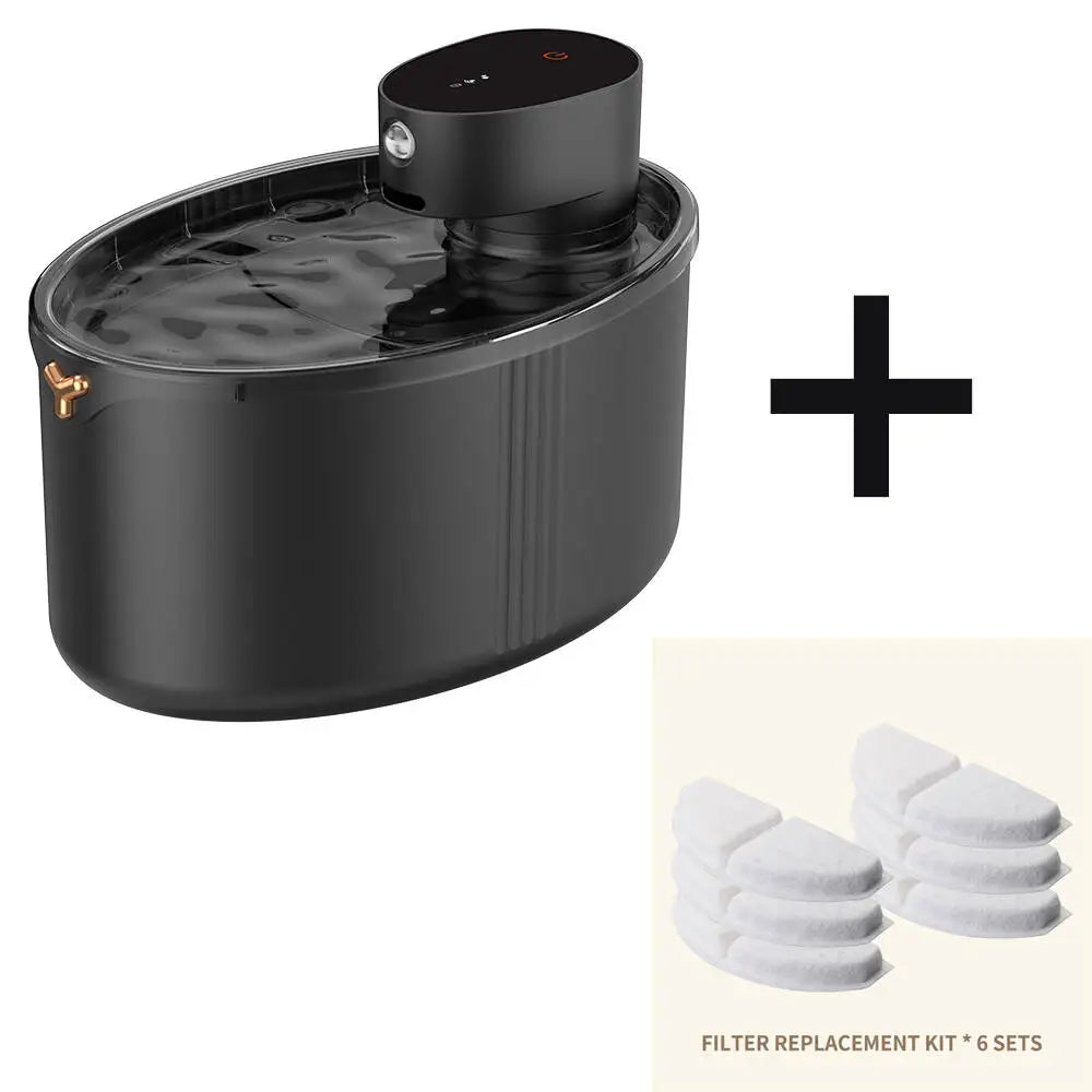 Smart Pet Water Fountain 2.5L - USB Rechargeable Induction Drinking Bowl with Filter