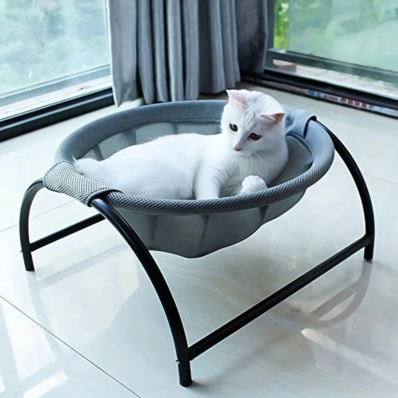 Breathable Cat Hammock Bed - Elevated Cooling Cot for Ultimate Comfort