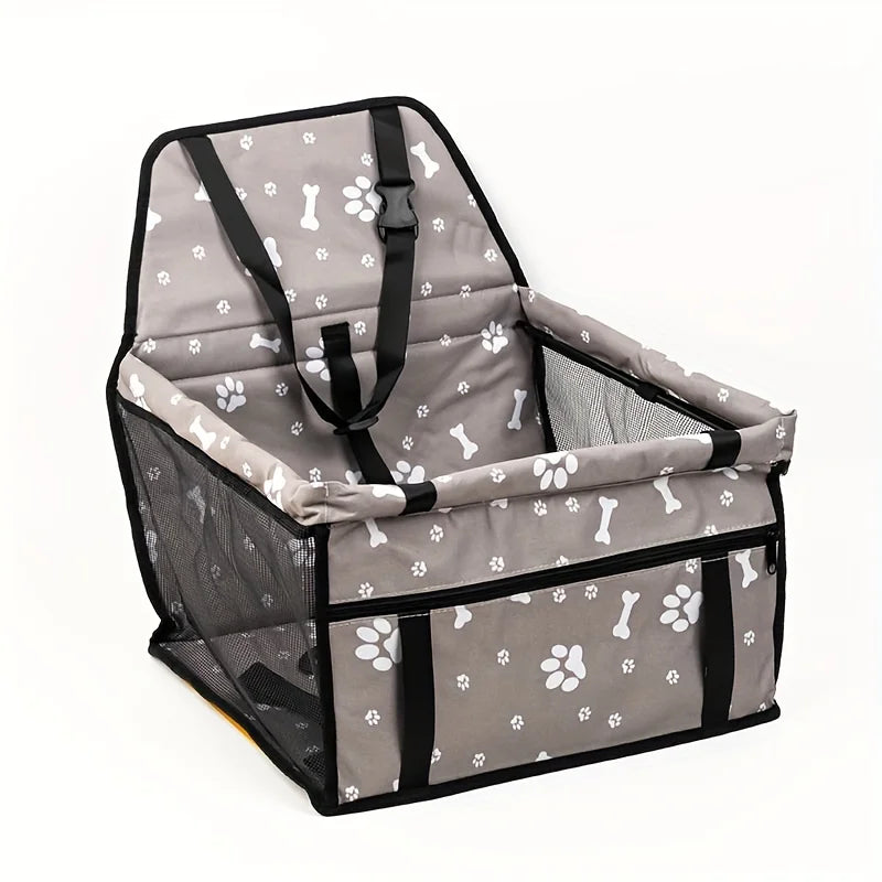 Premium Pet Car Booster Seat - Safe Travel Carrier with Safety Leash