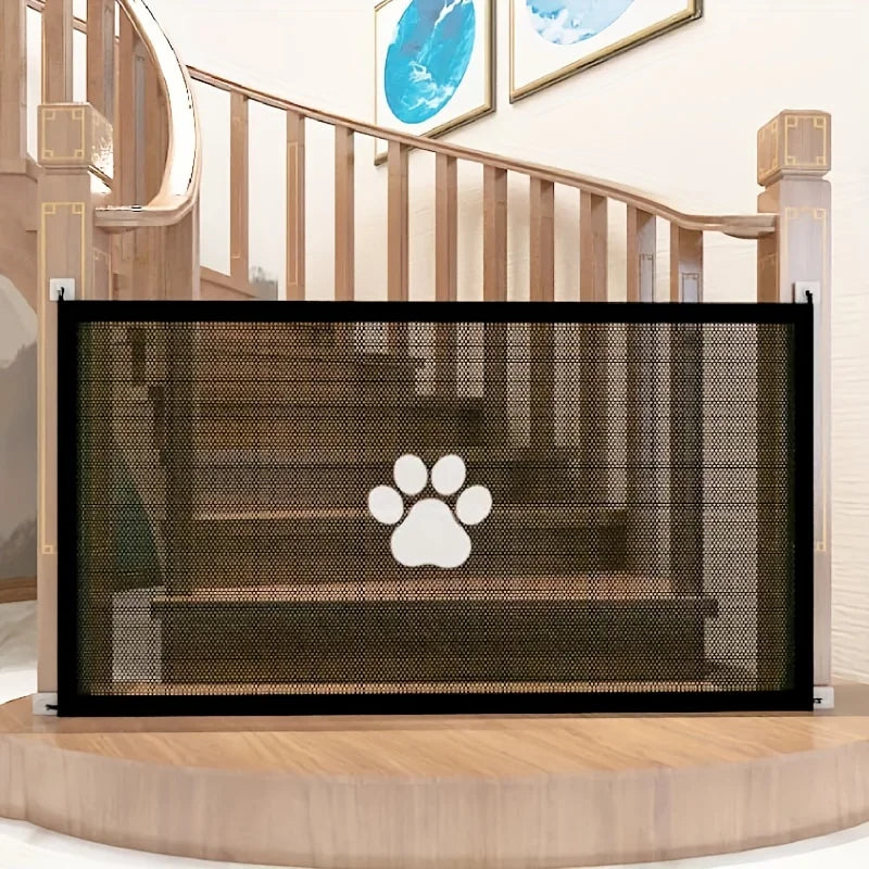 Portable Pet Safety Gate - Folding Mesh Barrier for Dogs and Pets