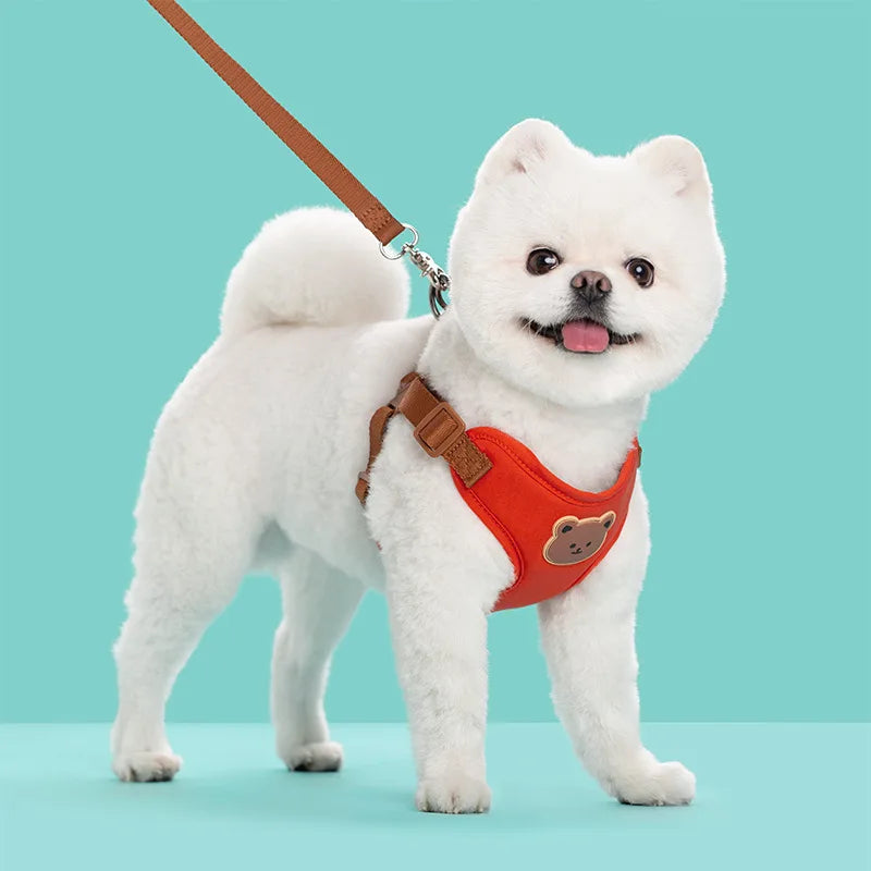 Breathable Pet Harness and Leash Set - Comfortable Chest Vest for Small to Medium Dogs