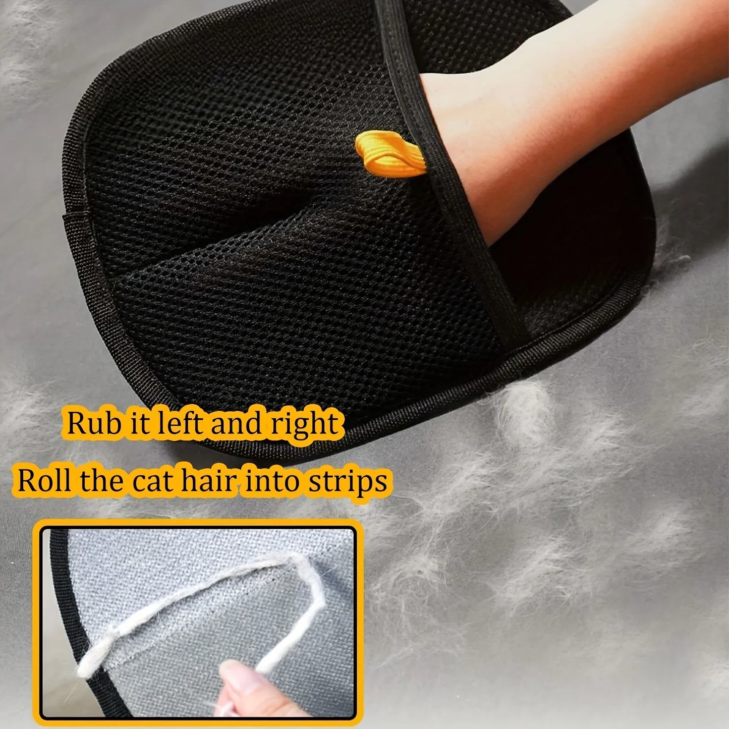 Pet Hair Remover Glove - Double-Sided Grooming Mitt for Furniture and Clothing
