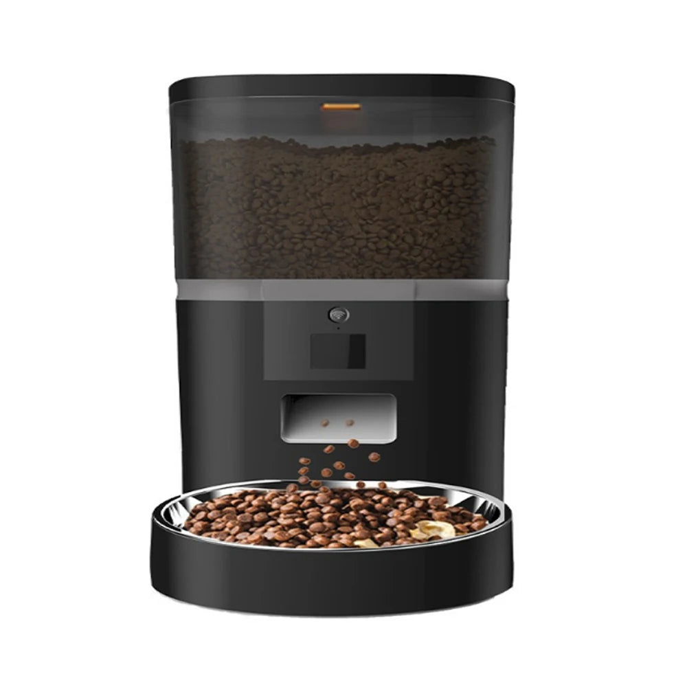 Distributeur automatique de nourriture pour animaux de compagnie Smart WiFi 4L - Double gamelle avec télécommande