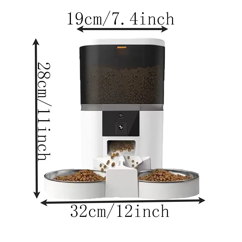 4L Smart Automatic Pet Feeder with Camera - Timed Food Dispenser for Cats & Small Dogs