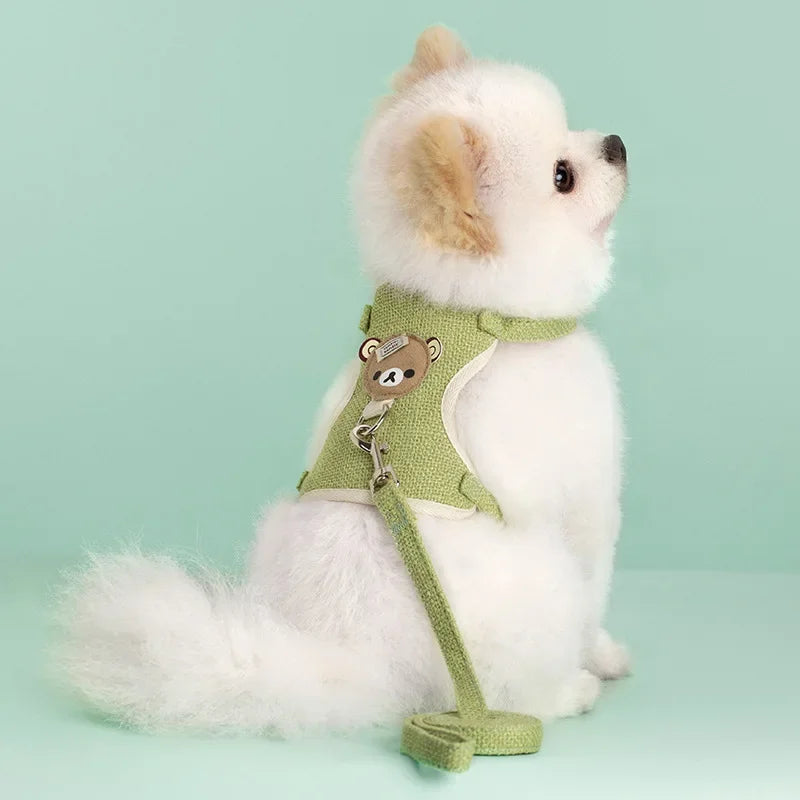 Adjustable Pet Harness and Leash Set - Comfortable Vest for Dogs and Cats