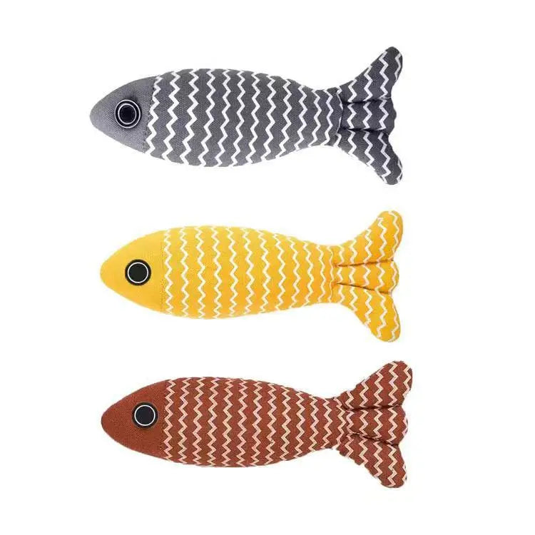 Catnip Fish Pillow Toys - Plush Interactive Cat Exercise Set
