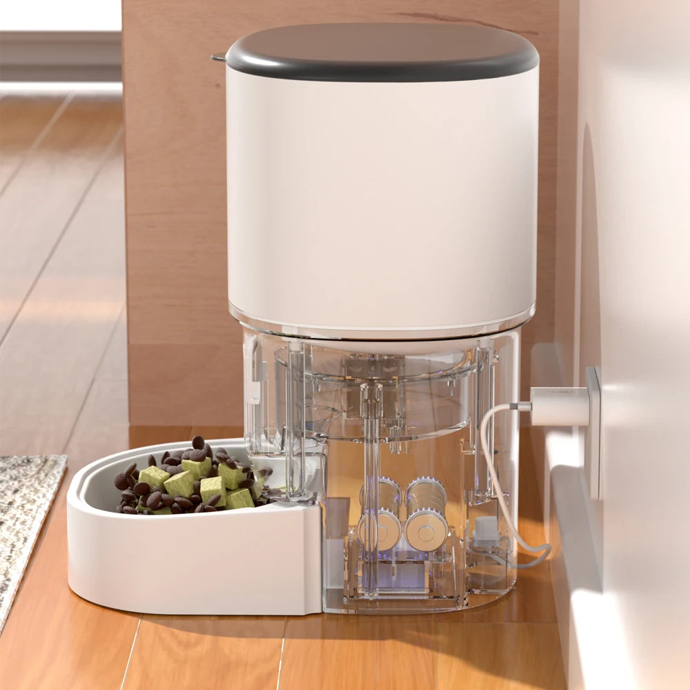 4L Smart WiFi Pet Feeder with Button Control - Intelligent Automatic Food Dispenser for Cats & Dogs