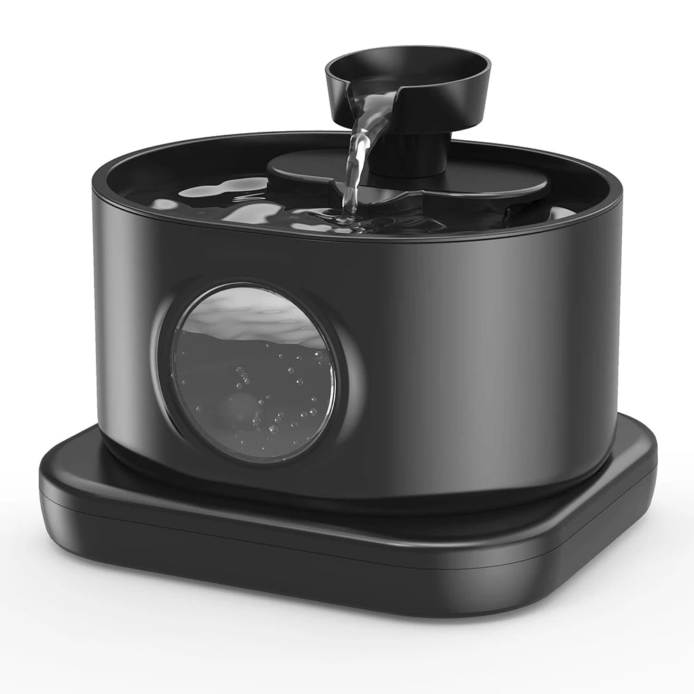 Wireless Pet Water Fountain with Filtration - 2.8L Silent Rechargeable Dispenser