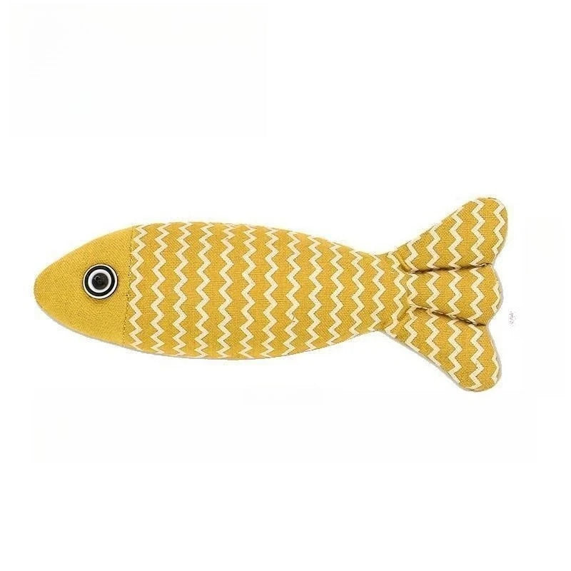 Catnip Fish Pillow Toys - Plush Interactive Cat Exercise Set
