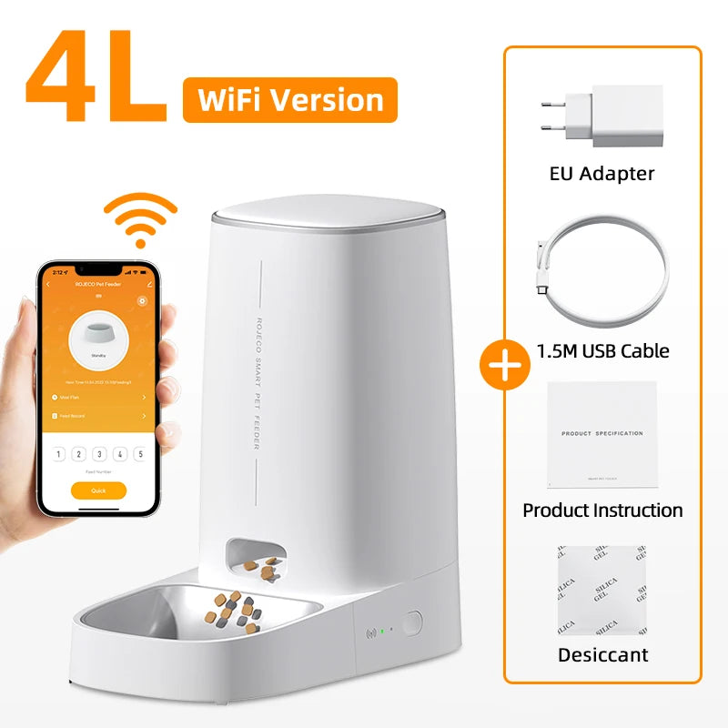 Smart WiFi Automatic Cat Feeder with Remote Control