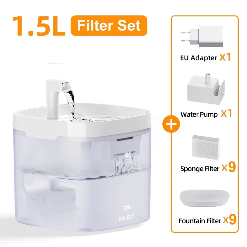 Smart Cat Water Fountain - Automatic Pet Dispenser with Filtration System