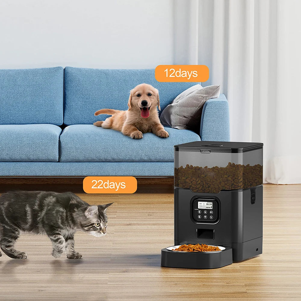 Women's Smart Automatic Pet Feeder with WiFi Control - 4L Large Capacity