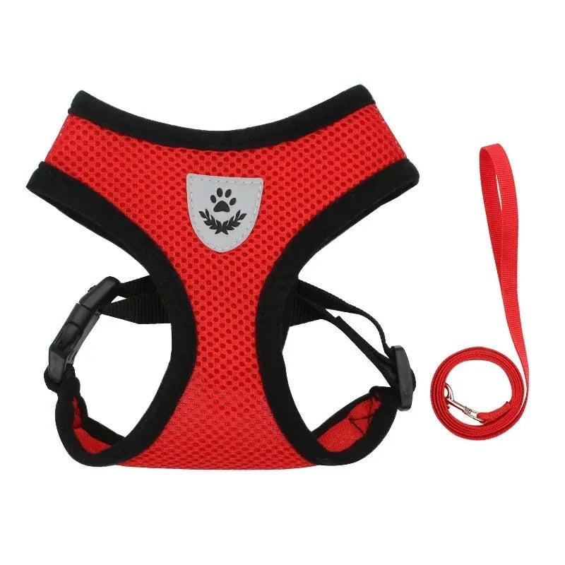 Tactical Dog Vest & Collar Set - Chest Strap Harness for Small Breeds