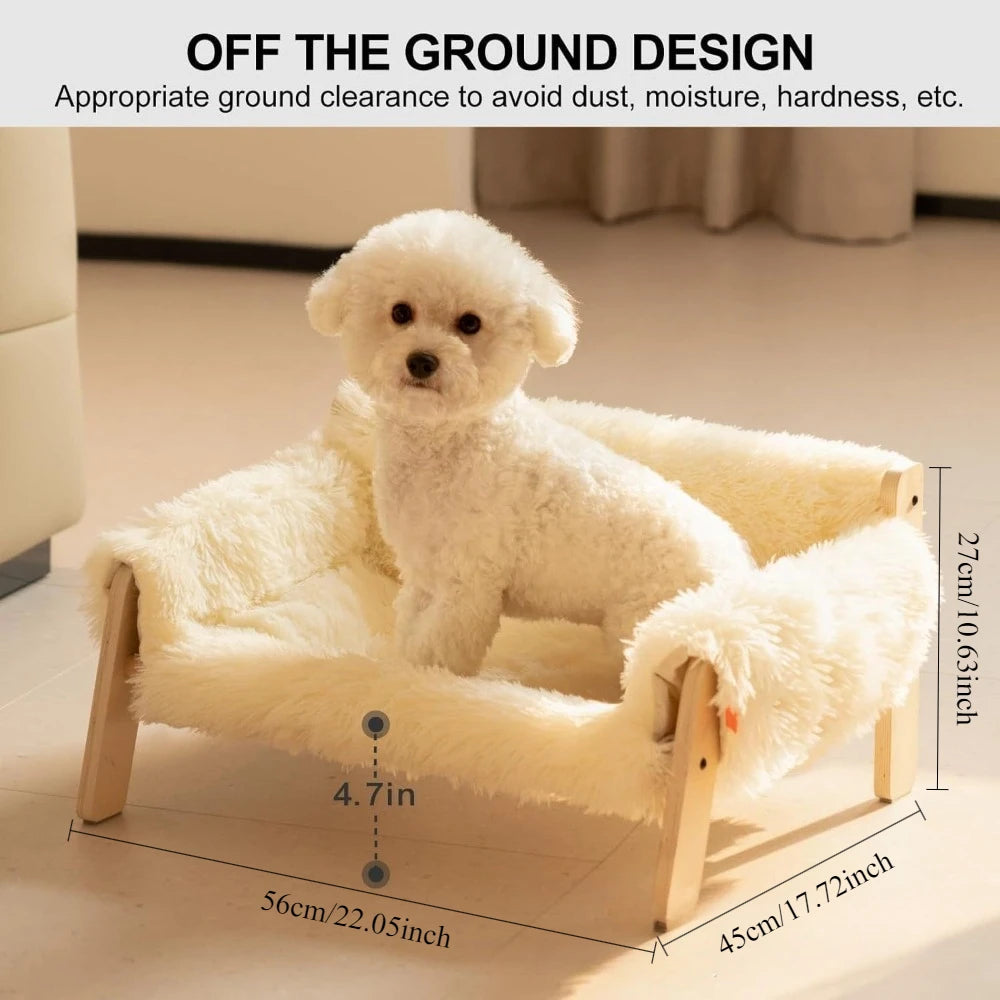 Raised Plush Pet Sofa Bed