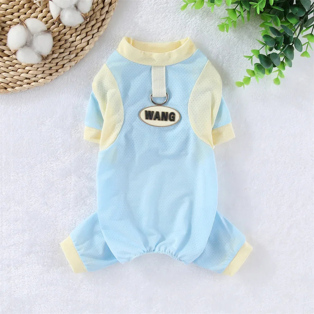 Summer Dog Cooling Jumpsuit - Ice Silk Breathable Quick-Dry Mesh Vest