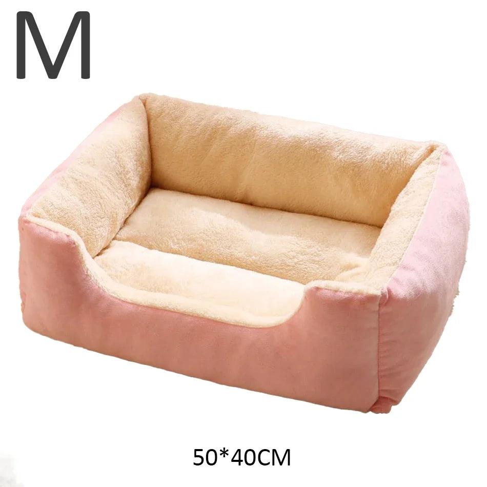 Cozy Pet Bed for Cats and Dogs - Soft Cushion Basket