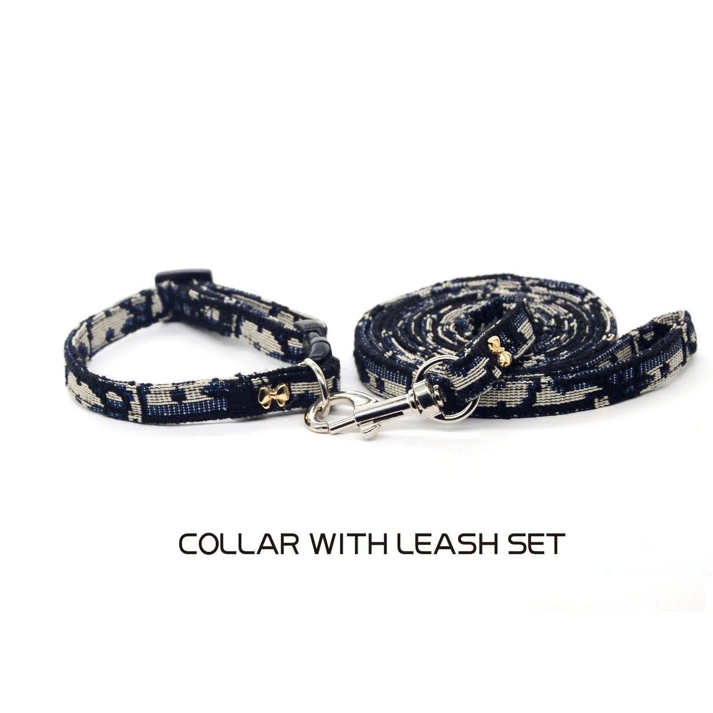 Fashion Cat Harness & Leash Set - Detachable Collar with Bowknot for Kittens