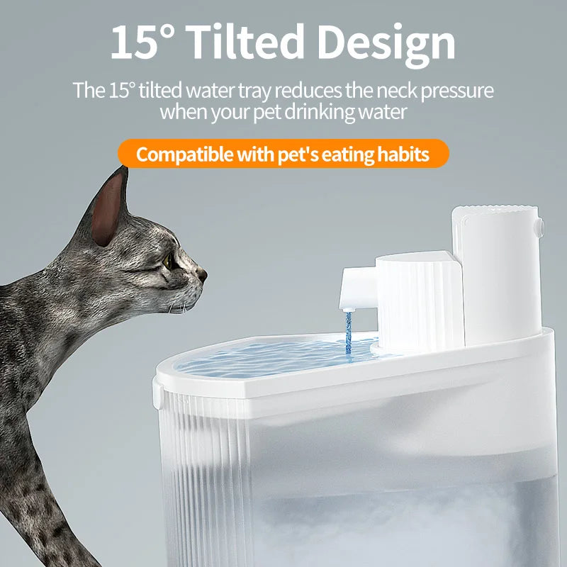 Wireless Smart Cat Water Fountain with Sensor Technology