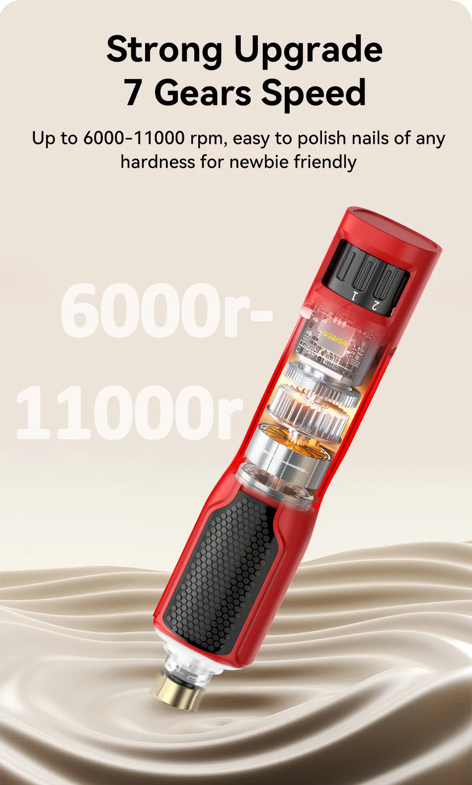 Electric Pet Nail Grinder with LED Light - Rechargeable Dog Cat Claw Trimmer