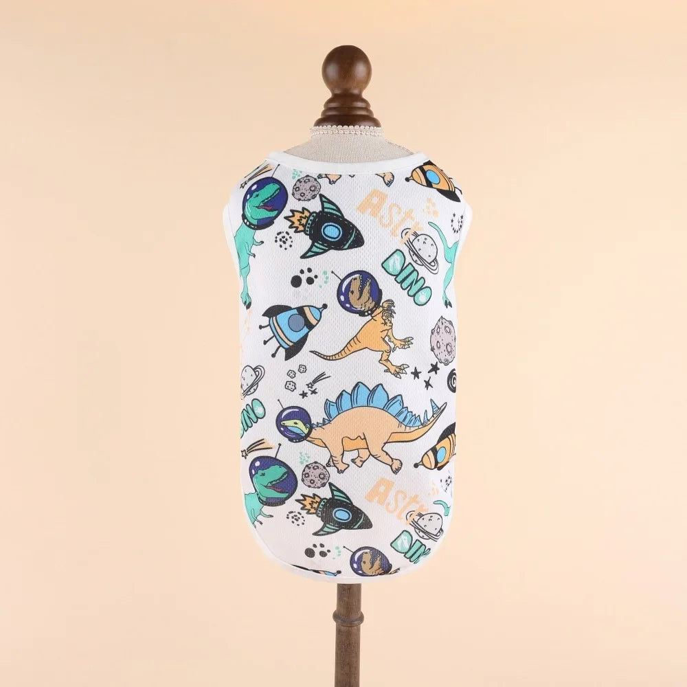 Summer Dog Cooling Vest - Breathable Cartoon Design for Hot Weather